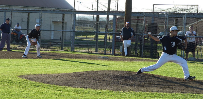 Image: He’s got the speed — Jacinto throws the heat at the Eagles.