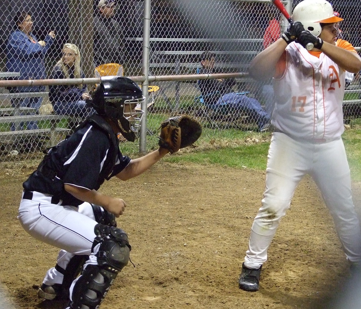 Image: Reid switches out — Reid Jacinto and Ross Stiles switch places for the last inning.