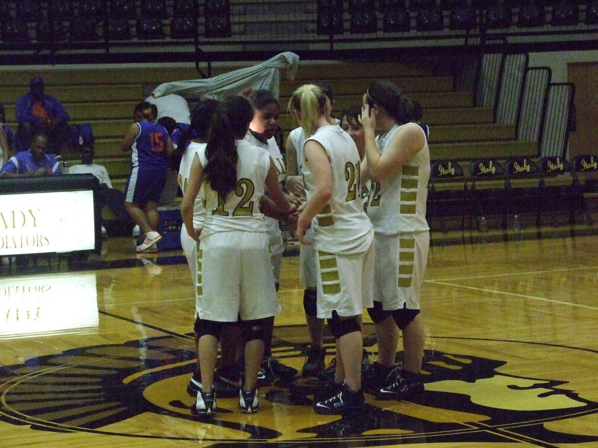 Image: Celebrating a win — Italy’s Lady Gladiators JV celebrates their accomplishment of defeating the Gateway Gators 34-19.