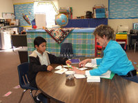 Image: Cheryl and a Student — Cheryl Allen with one of her students.