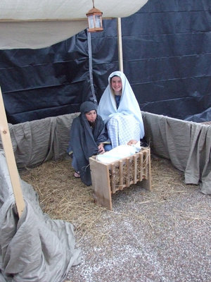 Image: Joseph, Mary and Jesus — Joseph, Mary and Jesus in the stable.