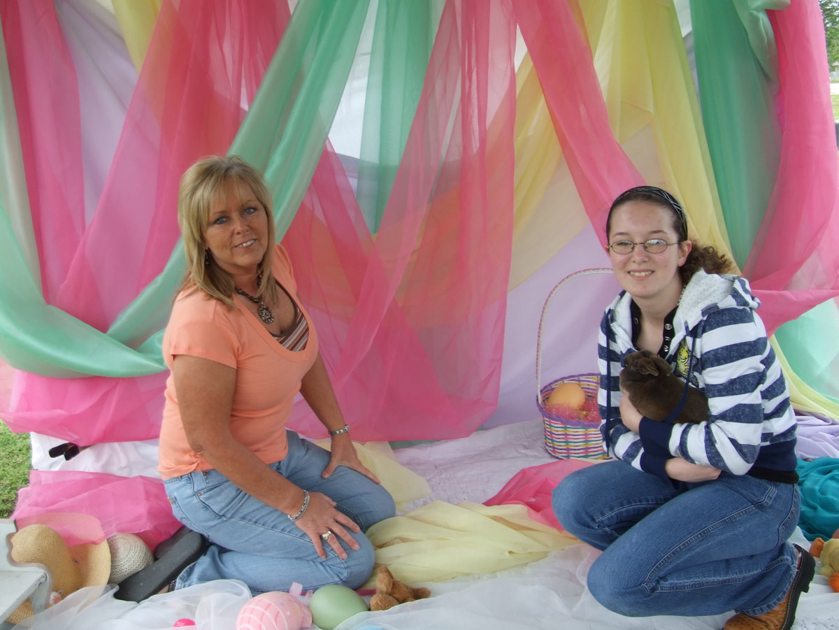 Image: Take Our Picture — Lisa Bounds (owner of Forever Memories) and Cheyenne Frank posing for the camera.