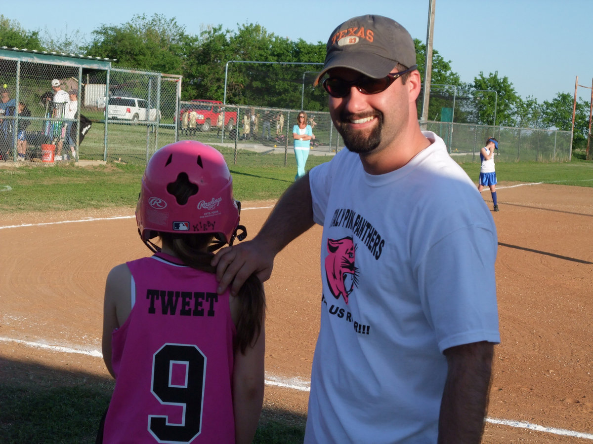 Image: Isn’t that Tweet? — Baseball Coach Shawn Holden helped his girls win by a hair over Hillsboro 6-2.