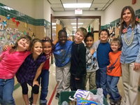 Image: Mrs. William’s first graders — Happy recyclers!
