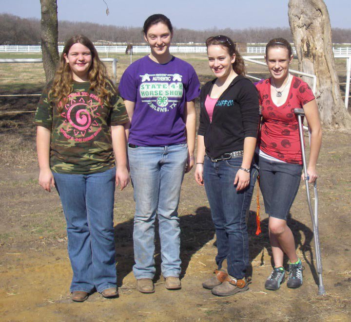 Image: 2011 Officers — Pictured from left are from left, Secretary Alyssa Ballew of Midlothian, Treasurer Chesley Hinds of Waxahachie, Vice President Elizabeth Terry of Waxahahcie, and President Courtney Griffith of Midlothian.