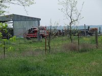 Image: Italy’s Brush 1 fire engine respond to a grass fire — The grass fire was no match for Italy’s Brush 1 fire engine but this locked gate proved to be a formidable foe as the Italy Fire Department had yet to land a blow against the blaze.