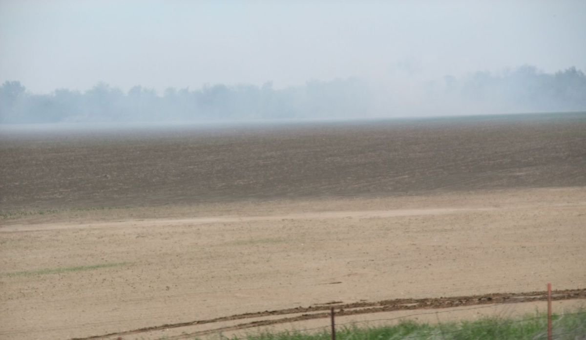 Image: Cloud of smoke — Smoke filled the scenic Ellis County countryside as the Italy Fire Department made it’s way to the fire.