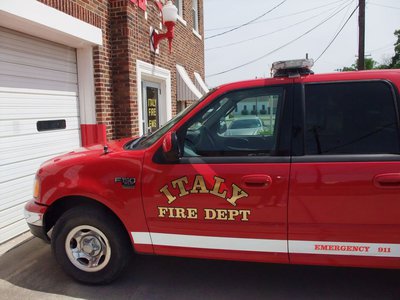 Image: Ready to serve — The Italy Fire Department is on call 24/7. Always Dial 911 in case of an emergency.