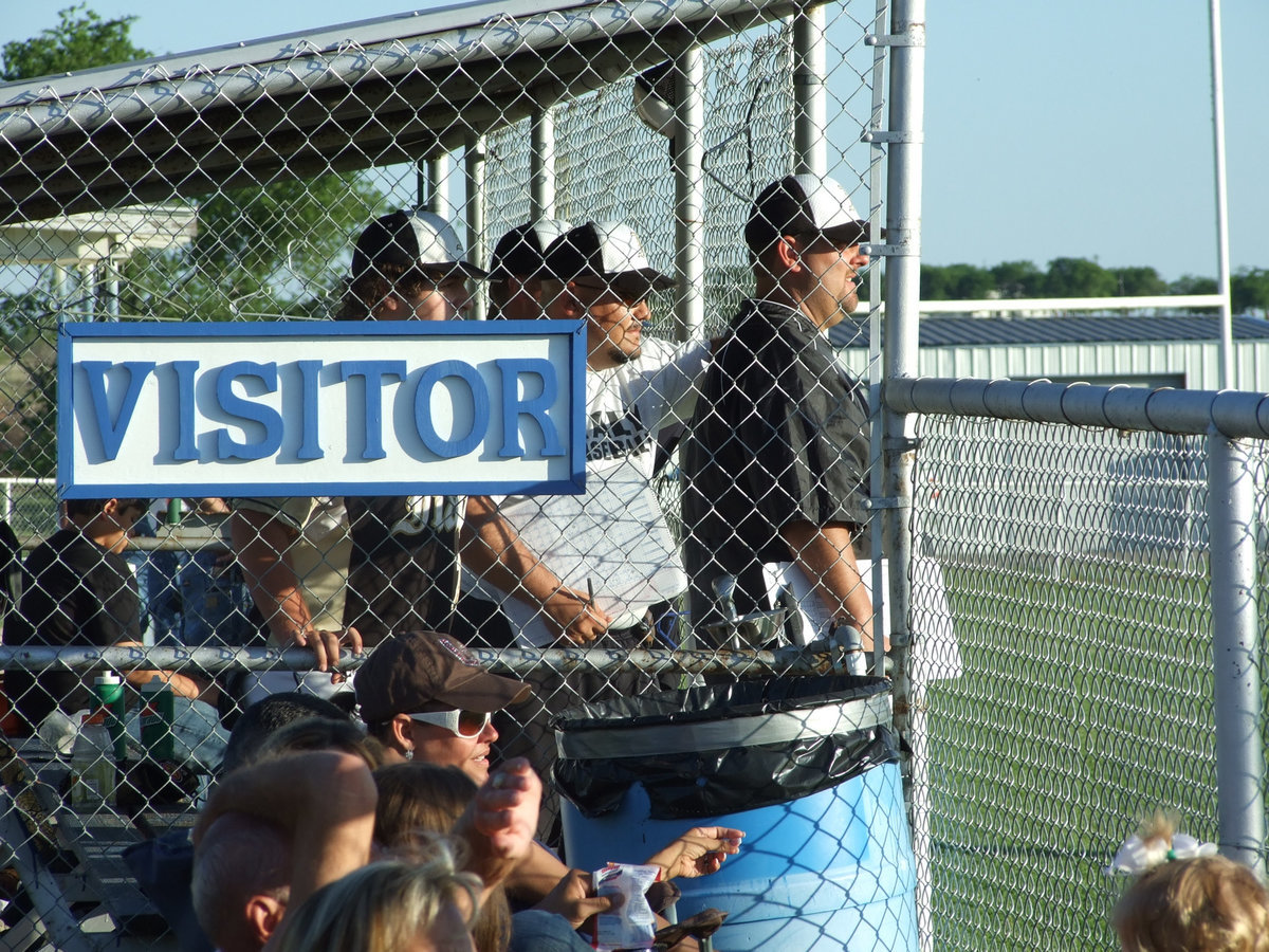 Image: Coach Matt Coker — The visitor’s dugout was quiet at the end of the game on Tuesday night.