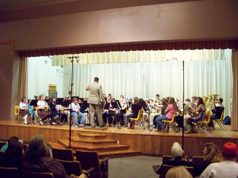Image: Middle School Band — The Middle School Band under the direction of Darin Johns.