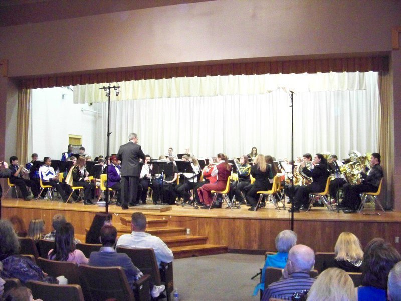 Image: High School Concert Band — The High School Concert Band under the direction of Mike Lewis.