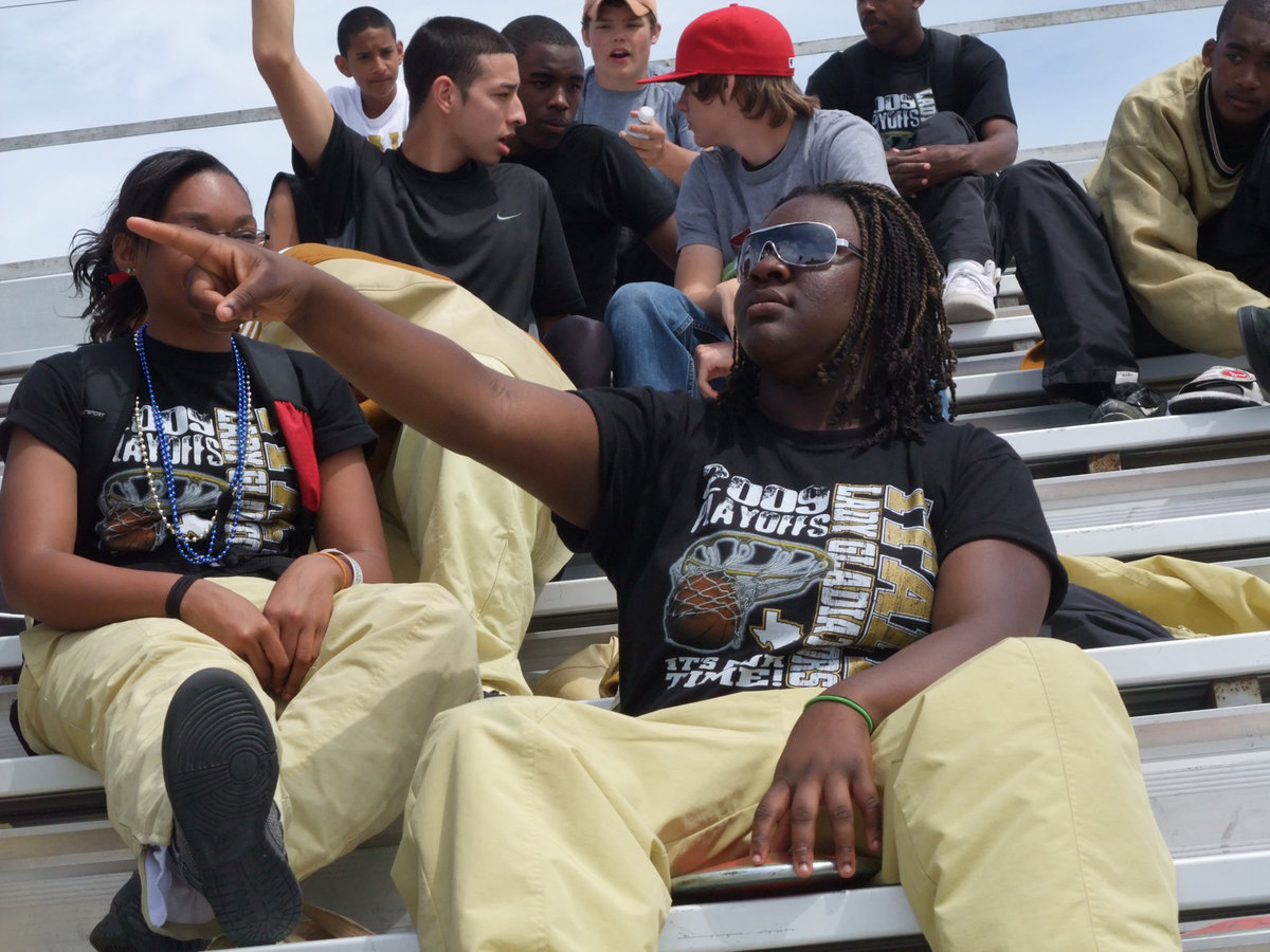 Image: Jimesha Reed — Jimesha Reed is on her way to Area after dominating in the shotput with a throw of 32 feet. Yes, Jimesha, your future could be bright indeed.