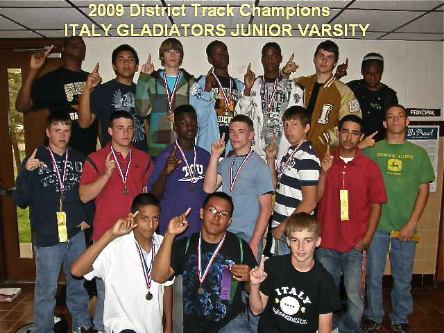 Image: We did it! — Italy’s JV Boys squad pulled together and finished the 2009 track season as DIstrict Champions.