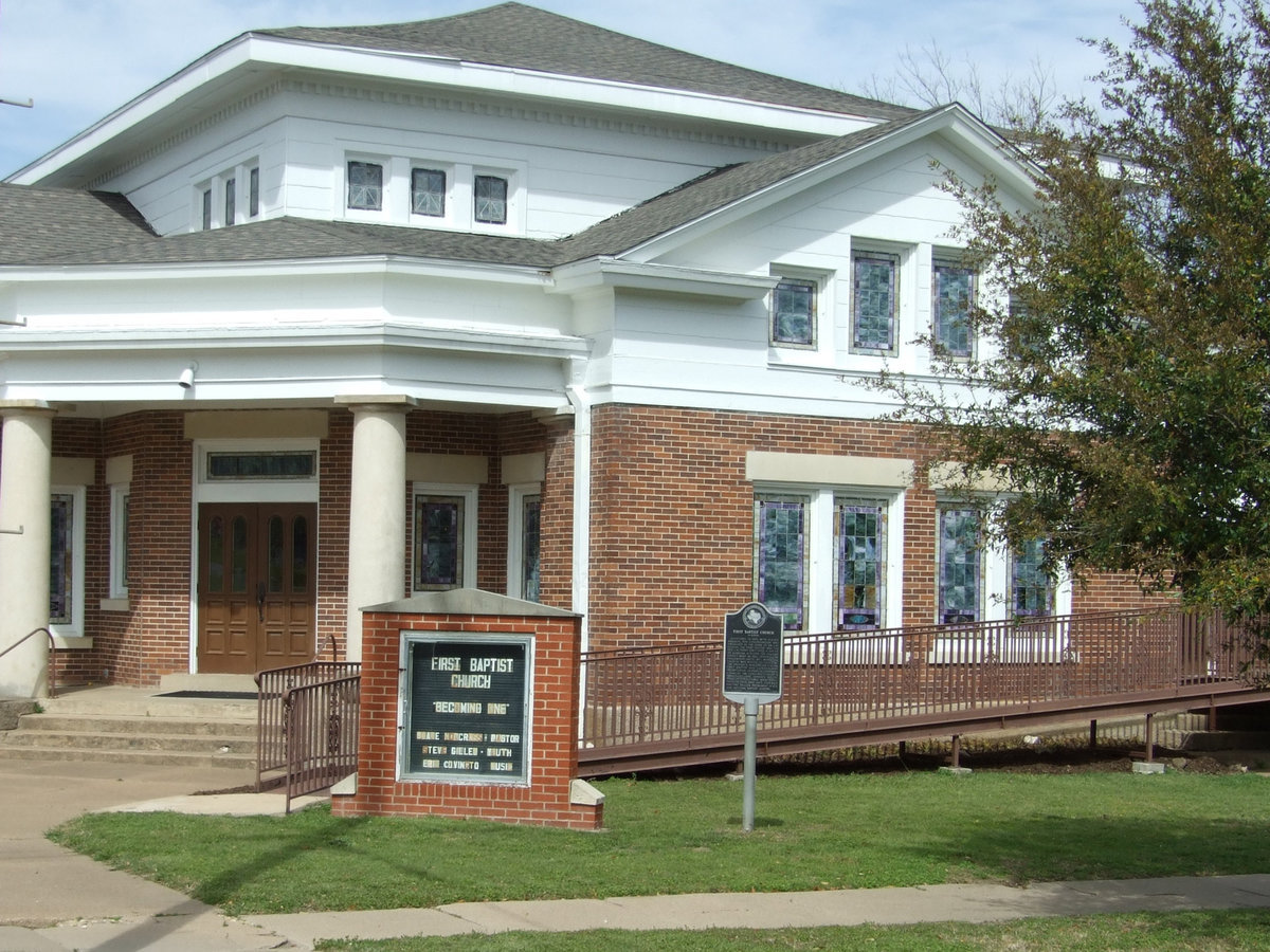 Image: First Baptist Church of Milford — This is the meeting place to get started on the Easter Egg Hunt!