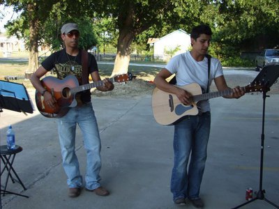 Image: Sergio Sanchez &amp; Nicolas Rojas — Sergio and Nic donated their time and their entertainment to help Manny and Casey. They do local events, and private parties. They have performed at the Rocket Cafe, Red Moon, College Street Pub and many other places. If you would like them to play for you at an event call Nic at: 325-232-4438 or Sergio at: 469-383-9931