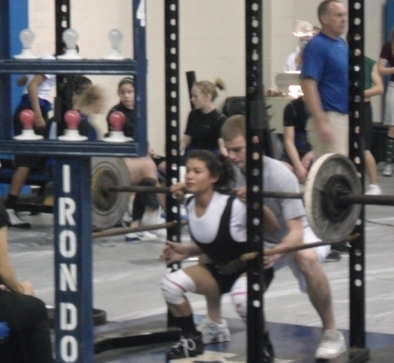 Image: Italy’s Marisela Perez competes in the squat — Italy’s powerlifter Marisela Perez competes in the squat during the Rice Invitational Powerlifting Meet. Perez earned 2nd place in her class with a total of 405lbs, 165lbs squat, 75lbs bench, and 165lbs deadlift.