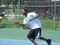 Image: Darrin Moore excels on the tennis court