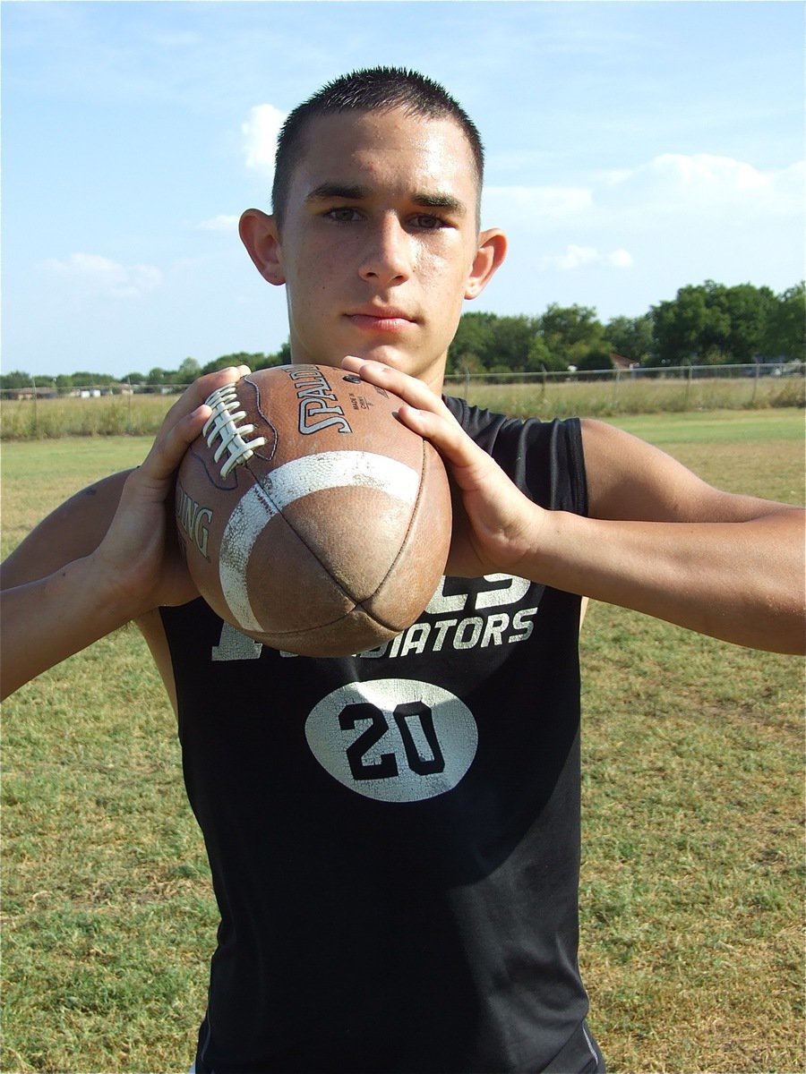 Image: Tony Wooldridge — Tony will be the JV quarterback in Thursday’s game in Maypearl.