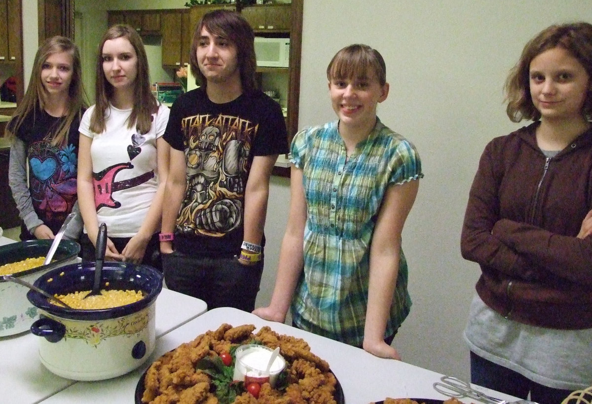 Image: CBC Youth Sponsored Dinner — The Central Baptist Church Youth took care of the meal for the Firemen honorees.