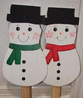 Image: Cute lawn snowmen — Lots of cute items like this will be for sale at the craft fair.