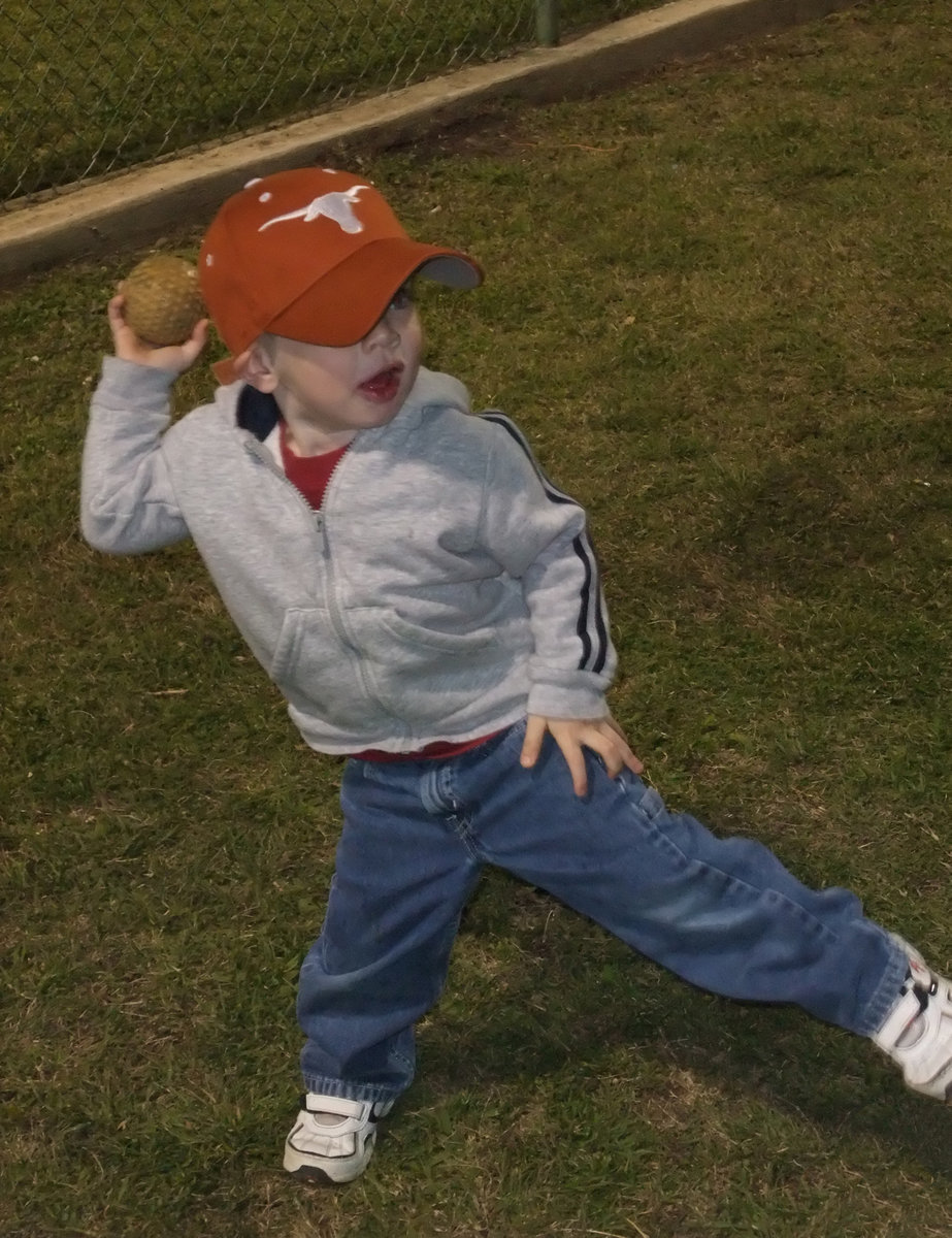 Image: Step and throw — Austin Cate, a future Gladiator, prepares for his day by practicing his “step and throw” technique that he’s been fine tuning for years.