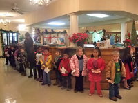 Image: Pre-K and Kindergarteners — Milford ISD Pre-K and Kindergarten students entertained residents and staff at Trinity Mission.