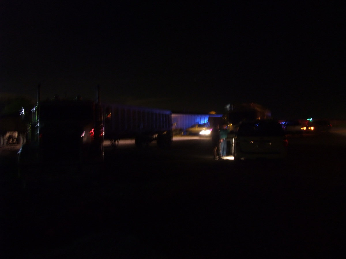 Image: Road Block — The Ellis County Sheriff’s Department kept a tight perimeter.  No one was allowed close to the plant, due to danger of contamination.