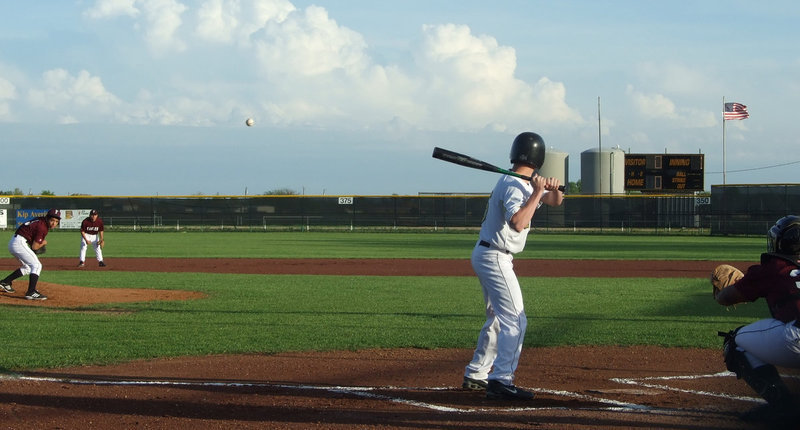 Image: Eagle brings it home — Matt Brummett gets ready to hit.