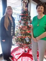 Image: Milford Angel Tree — Jeannie Richardson (president of Titus Women) and Maxine Morris (Vice president of Titus Women) are hoping that every child in Milford will have a present under their tree at Christmas.