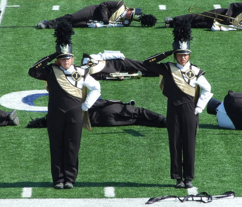 Image: The Drum Majors signal “ready”