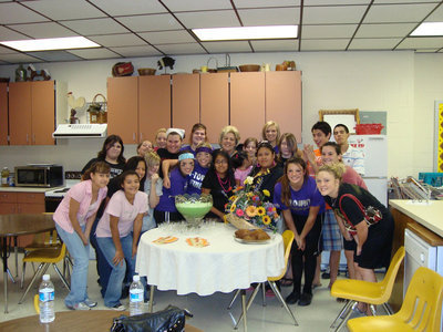 Image: Officers elected — The FCCLA at IHS meeting to elect officers and eat.