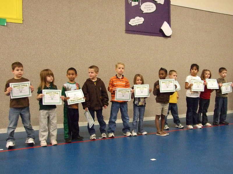 Image: Did All Their Homework — Mrs. Daughtry’s  Kindergarten class turned in all their homework for the past six weeks.
