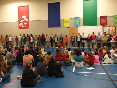 Image: Fifth Graders — These fifth graders all were on the A/B honor roll.
