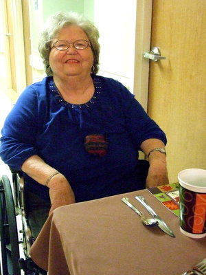 Image: Becky Horn — Becky (resident) said, “I am here to celebrate Thanksgiving with all my friends.”
