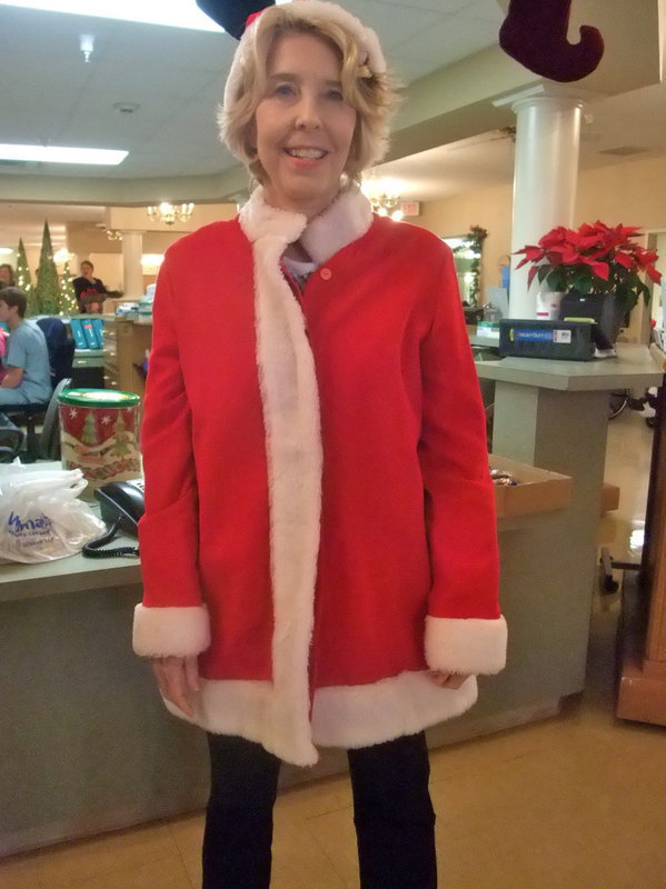 Image: Mrs. Claus — Santa Claus (Mrs. Shepard) showed up to bring Christmas cheer.