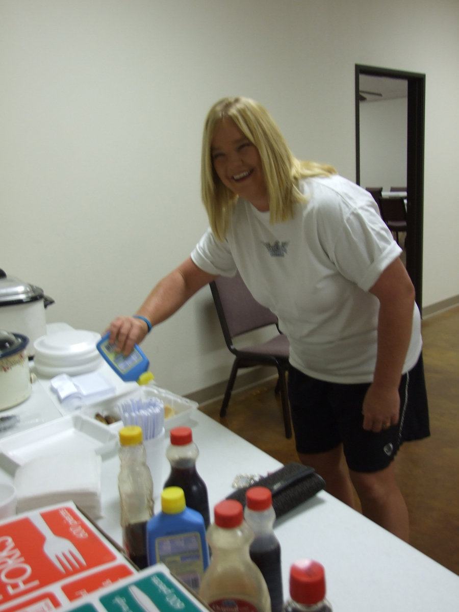 Image: Amanda Lusk — Amanda is on her way to work but taking time for breakfast.