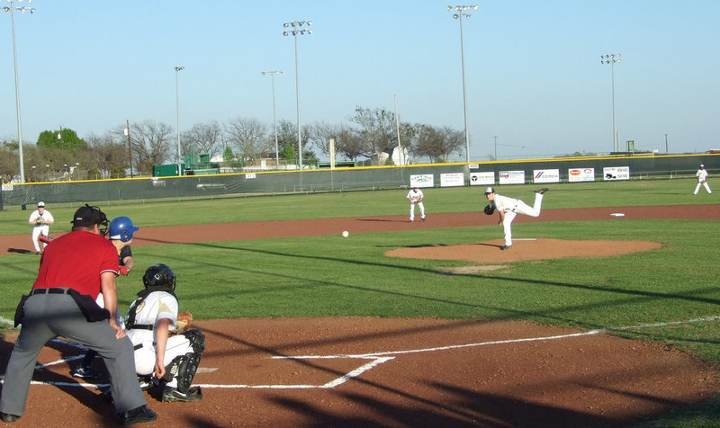 Image: Right Down the Middle — Sophomores Ethan Simon and Ryan Ashcraft make a deadly duo.