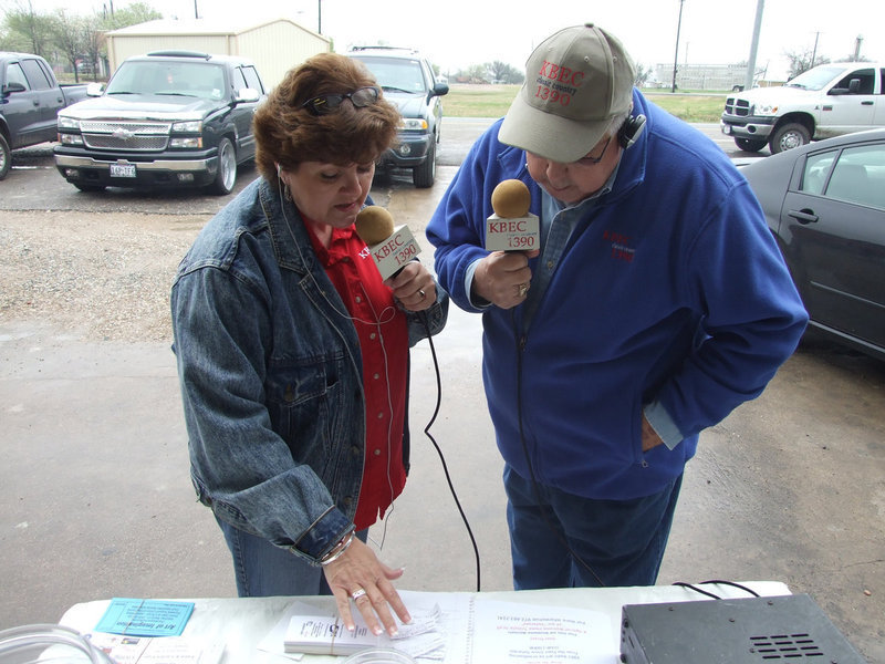 Image: Cookie and Gary — KBEC broadcasted all the festivities during the Grand Opening.