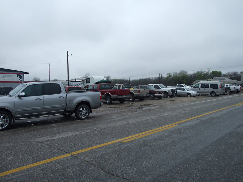 Image: That parking lot is full — Many people from Italy and surrounding areas came to join in the fun.