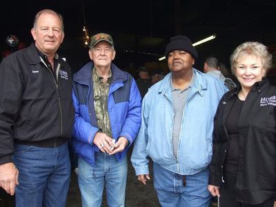 Image: The Hobbs Family and the Mayor — James Hobbs, father, Howard Hobb (also, Mayor of Pecan Hill), Mayor Frank Jackson and Joyce Hobbs gather for a photo.