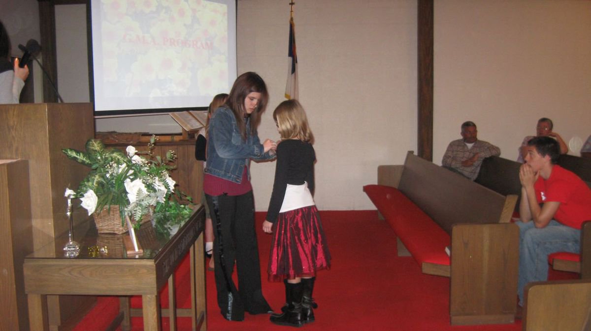 Image: Halee Turner — Halee Turner receiving her GMA pin.