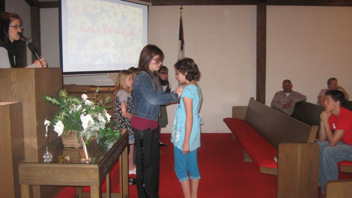 Image: Haley Davis — Haley Davis receiving her GMA pin.