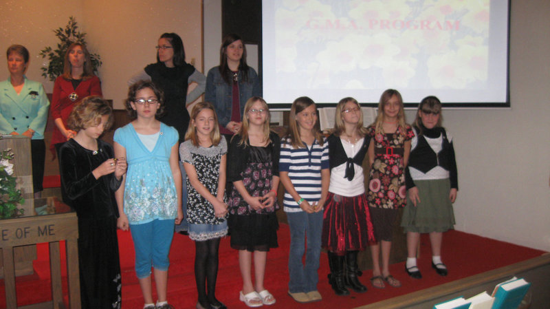 Image: Group Photo — The 4th -6th grade girls. Makenzie Davis, Haley Davis, Britney Chambers, Jennifer McDaniel, Jozie Perkins, Halee Turner, Cassidy Svehlak, Christie Murray.