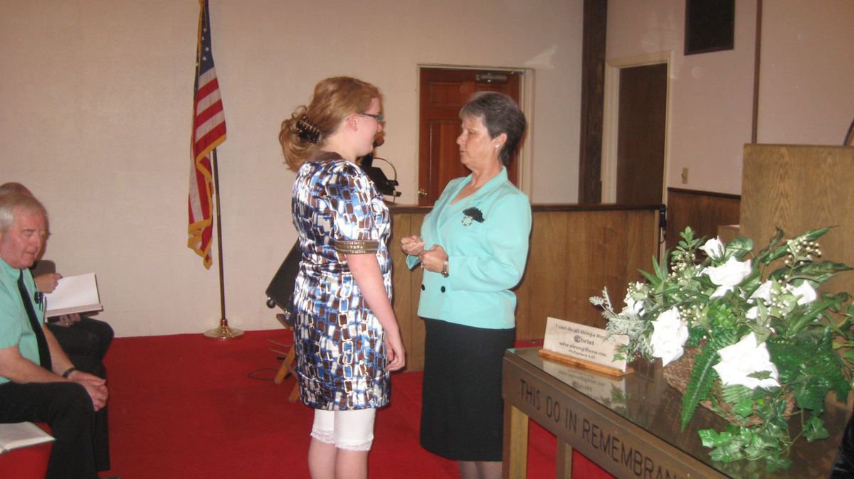 Image: Emily Stiles — Emily Stiles receiving her GMA pin.