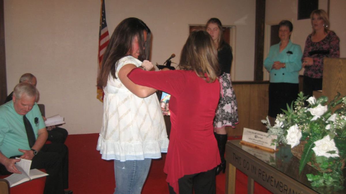 Image: Nikki Brashear — Nikki Brashear receiving her GMA pin.