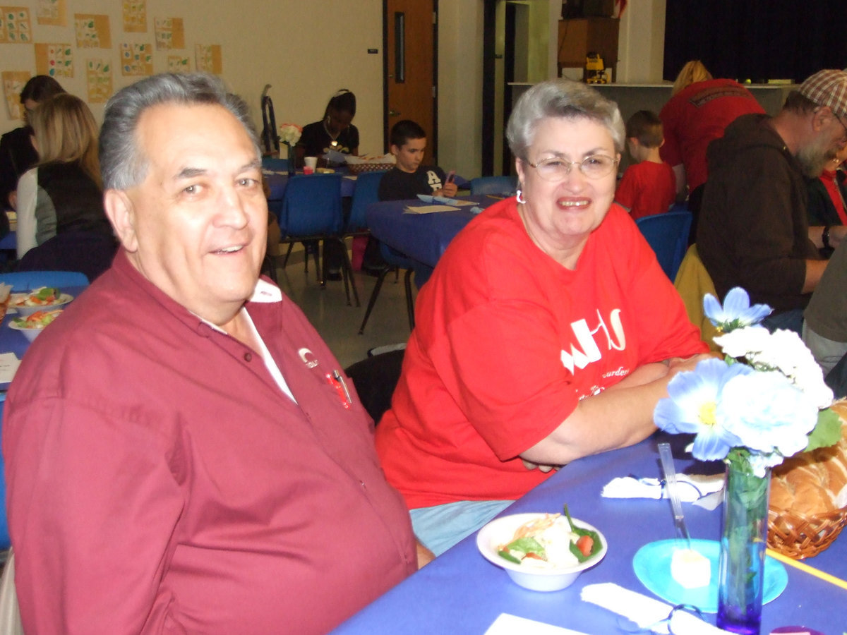 Image: Happy Guests — These guests are Marilee Byrne (principal) and her husband Larry Byrne.