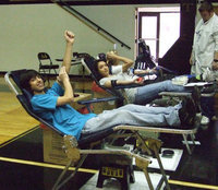 Image: Chase Michaels donates — Carter Blood Center is in town on Thursday until 5:00 pm.  Enough time for you to give blood.