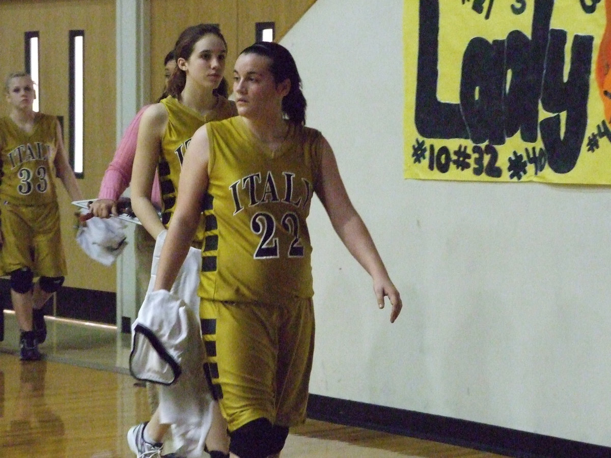 Image: Bales And Belles — Down but not out are #22 Kaytlyn Bales and her fellow belles of the round ball.