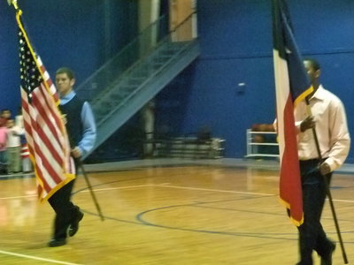 Image: Retiring the Colors — Tri M Student Honor Guard retired the flags.