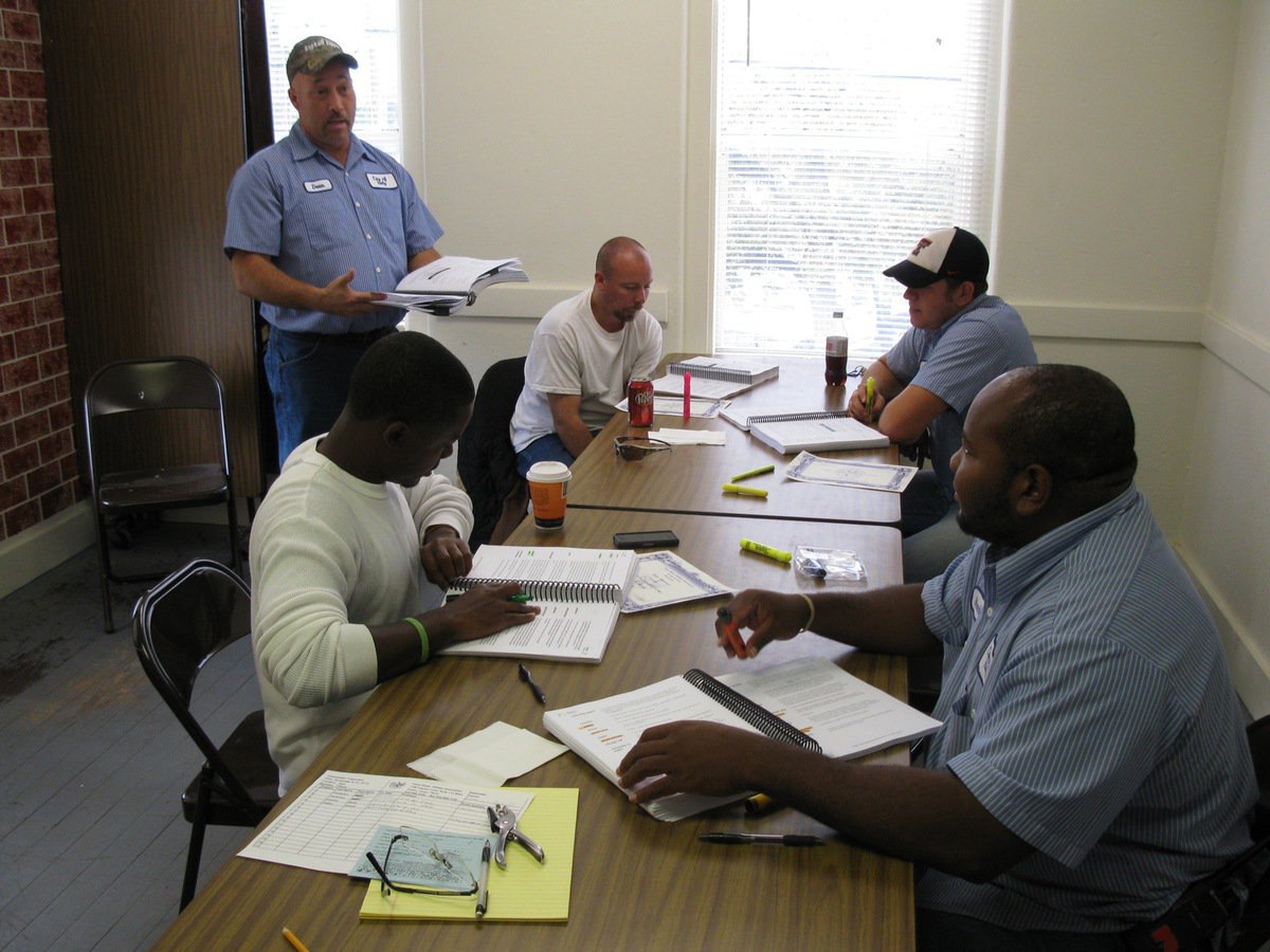 Image: Knowledge is key — Last week, City of Italy employees received valuable Wastewater Treatment training from City of Italy Public Works Director Dean Carrell during four hour sessions each morning.